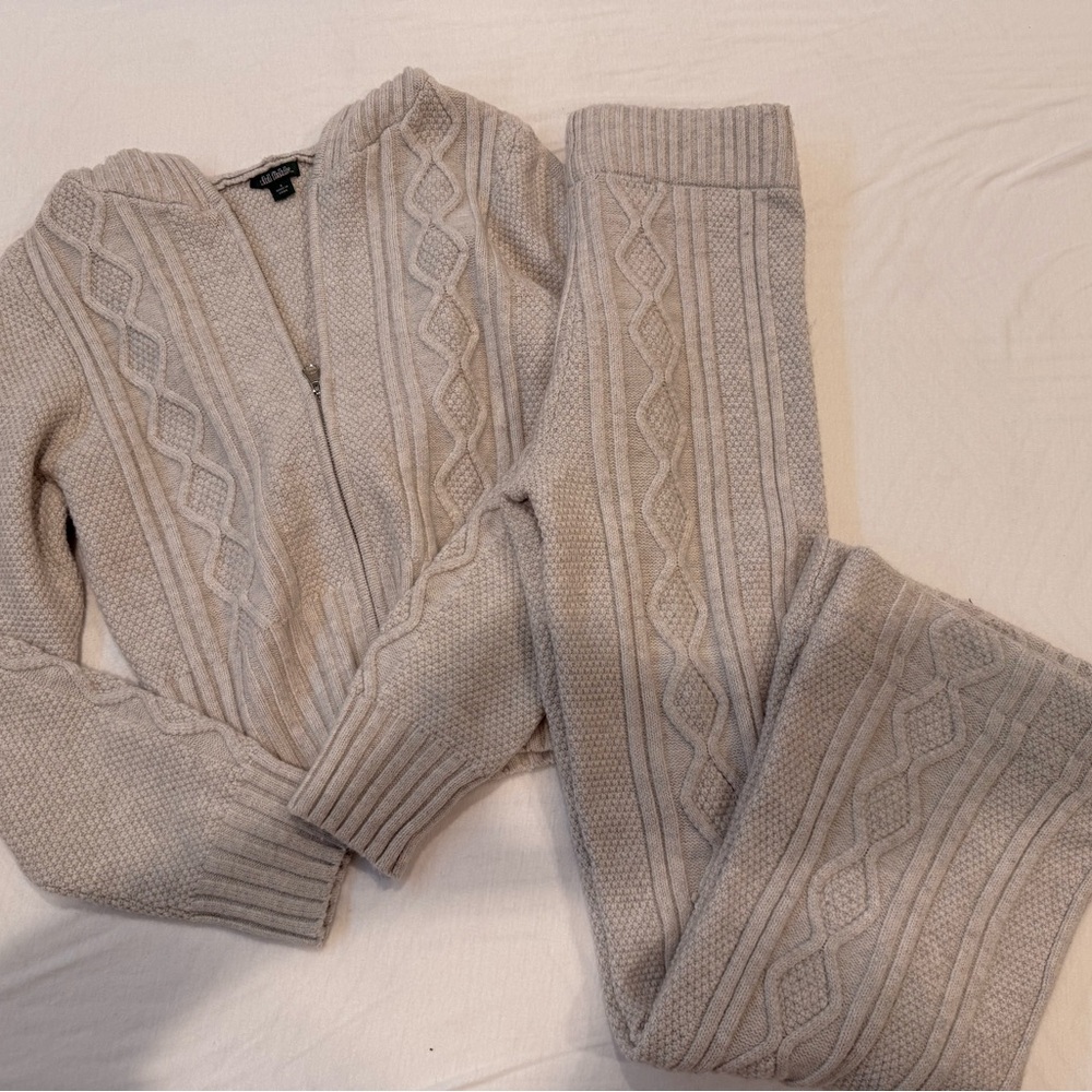 Cozy Cable Knit Sweater and Pants Set